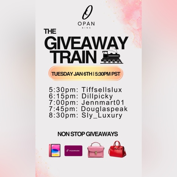 iPad/Designer Bag Givys - Opan Bins Giveaway Train - Picture 7 of 9